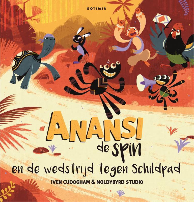 Omslag van Anansi de spin en de wedstrijd tegen Schildpad