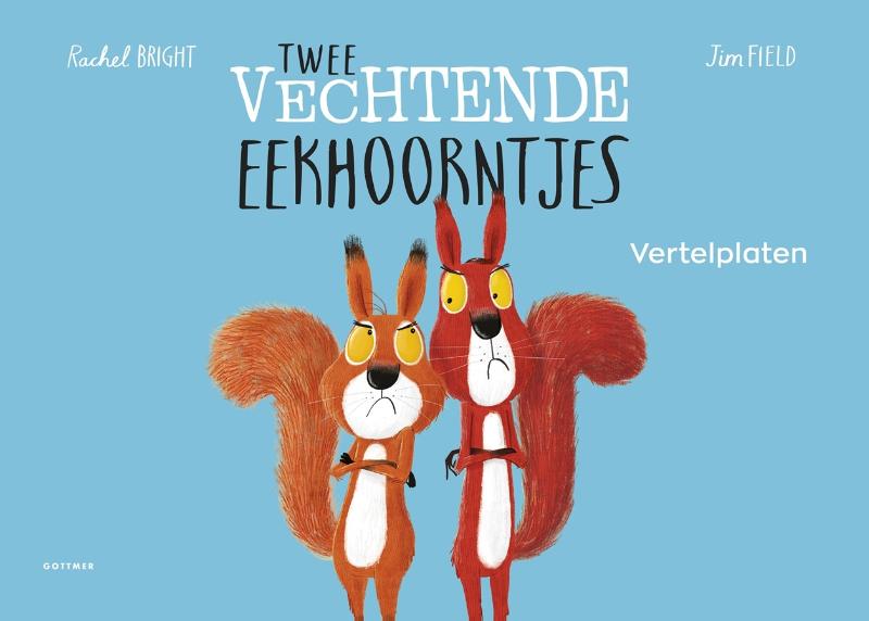 Omslag van Vertelplaten Twee vechtende eekhoorntjes