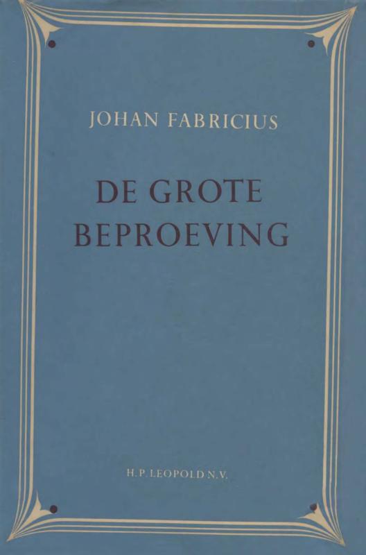 Omslag van De grote beproeving