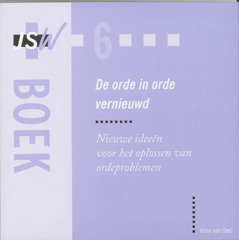 Omslag van JSW boek De orde in orde vernieuwd