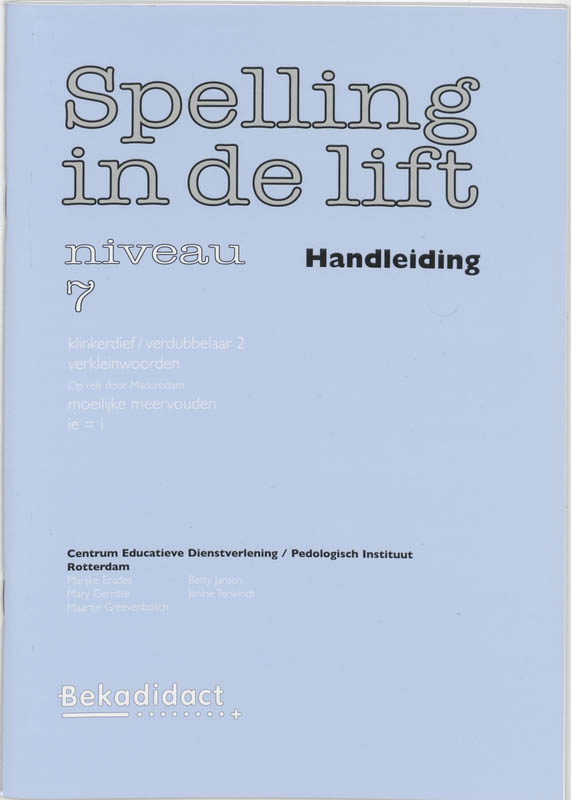Omslag van Handleiding niveau 7