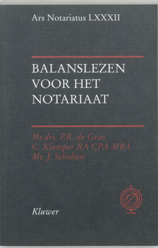 Omslag van Balanslezen voor het notariaat