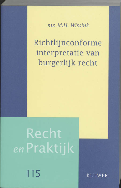 Omslag van Richtlijnconforme interpretatie van burgerlijk recht