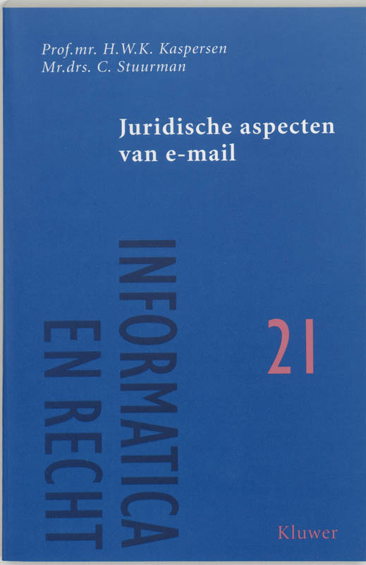 Omslag van Juridische aspecten van e-mail