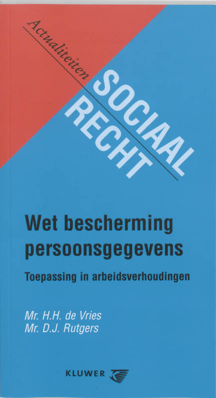 Omslag van Wet bescherming persoonsgegevens