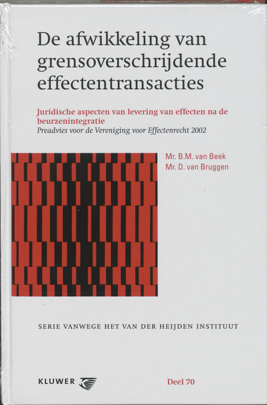 Omslag van De afwikkeling van grensoverschrijdende effectentransacties