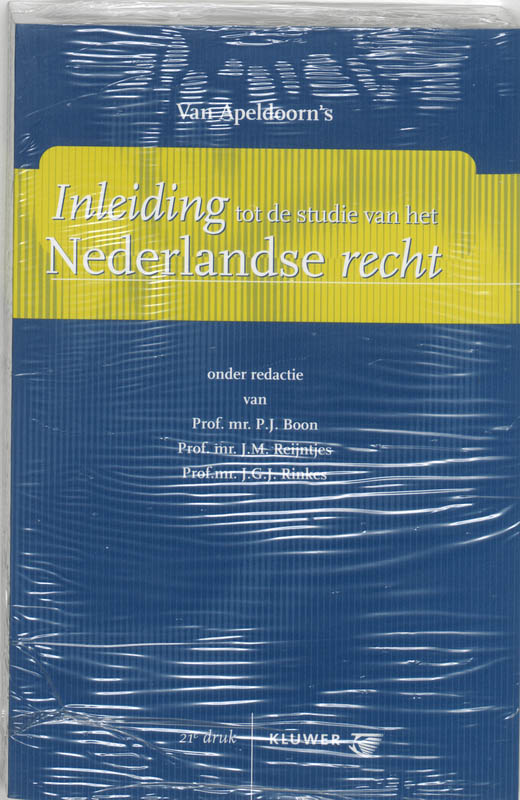 Omslag van Van Apeldoorn's inleiding tot de studie van het Nederlandse recht
