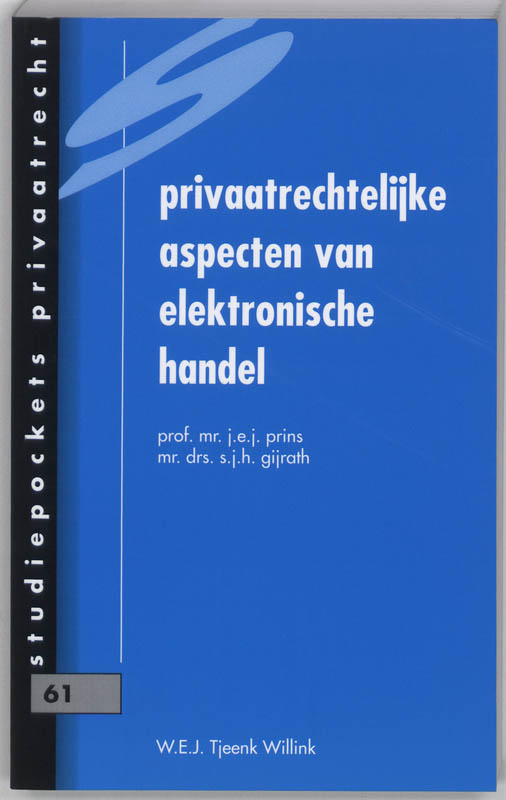 Omslag van Privaatrechtelijke aspecten van elektronische handel