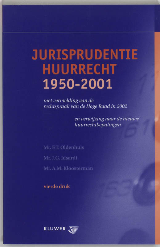 Omslag van Jurisprudentie huurrecht 1950-2001, met vermelding van de rechtspraak van de Hoge Raad in 2002