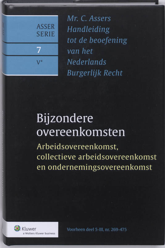 Omslag van bijzondere overeenkomsten