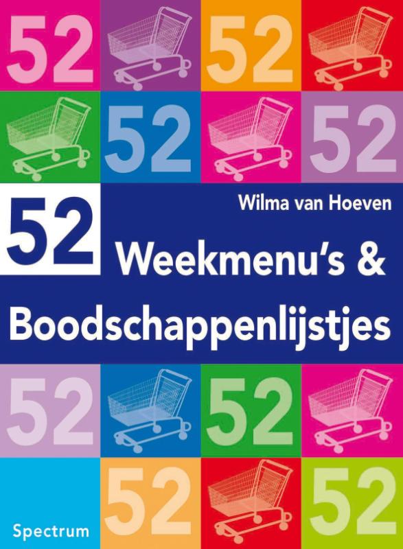 Omslag van 52 weekmenu's en boodschappenlijstjes