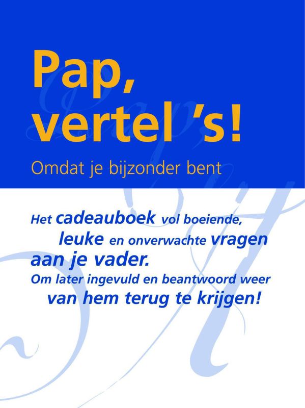 Omslag van Pap, vertel 's!