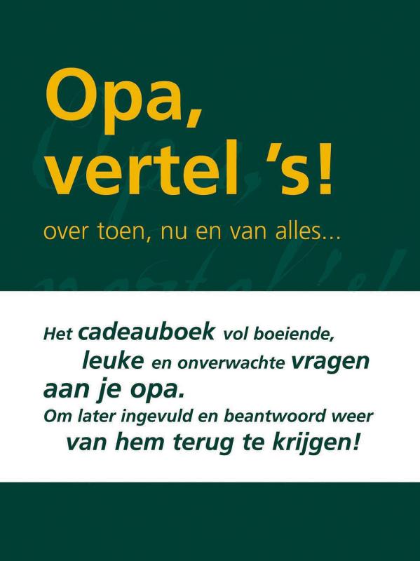 Omslag van Opa vertel 's