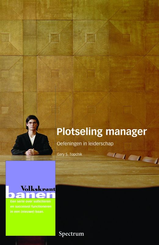 Omslag van Plotseling manager