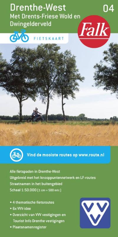 Omslag van Falk VVV fietskaart 04 Drenthe-West