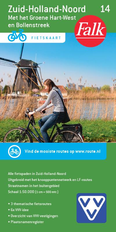 Omslag van Falk VVV fietskaart 14 Zuid-Holland Noord