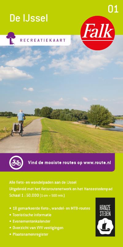 Omslag van Falk recreatiekaart 01 De IJssel
