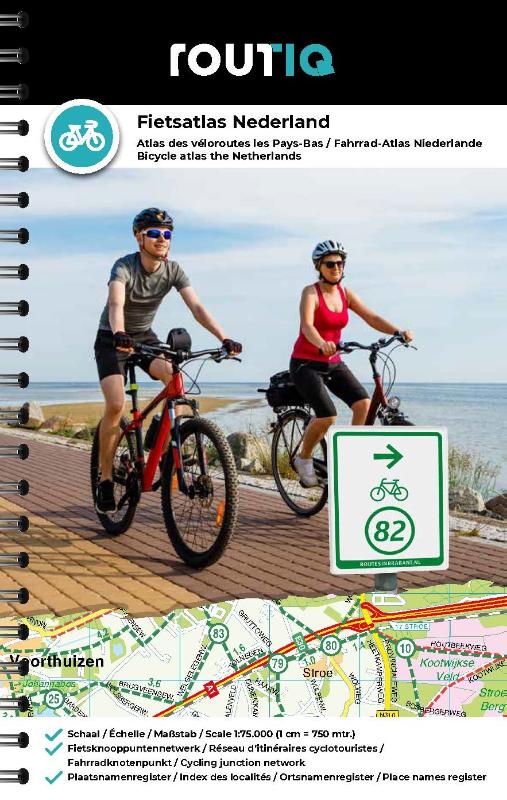 Omslag van Routiq Fietsatlas Nederland 4-talig