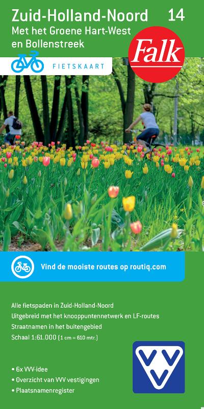 Omslag van Falk VVV Fietskaart 14 Zuid-Holland NOORD
