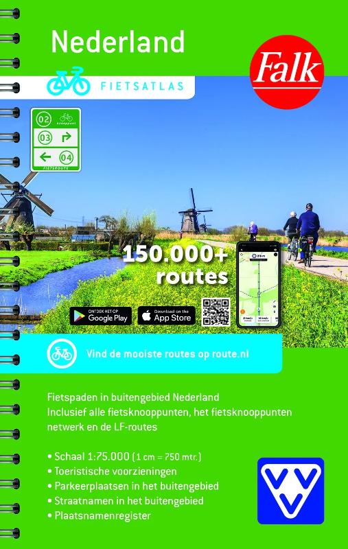 Omslag van Falk fietsatlas Nederland