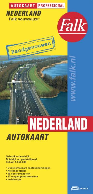 Omslag van Nederland Autokaart Falk-vouwwijze