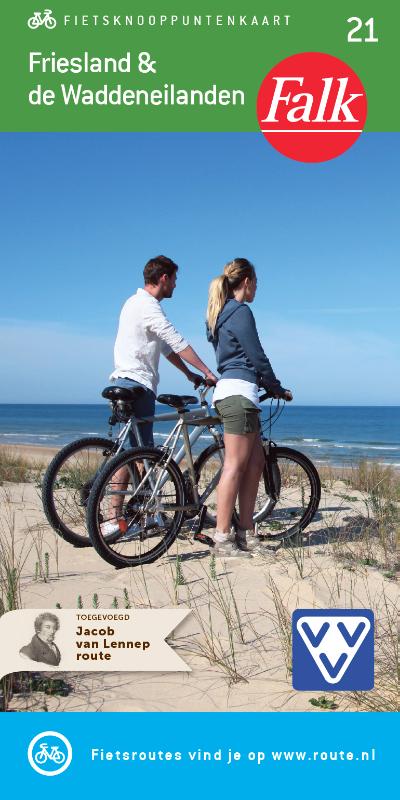 Omslag van Falk Fietskaart 21 Friesland & de Waddeneilanden