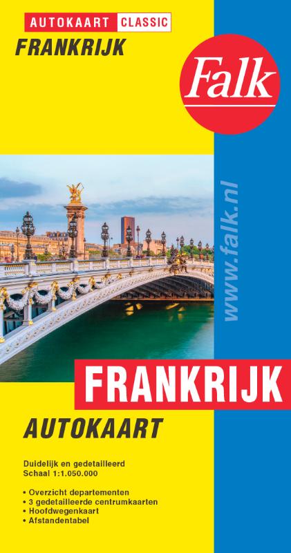 Omslag van Falk autokaart Frankrijk classic