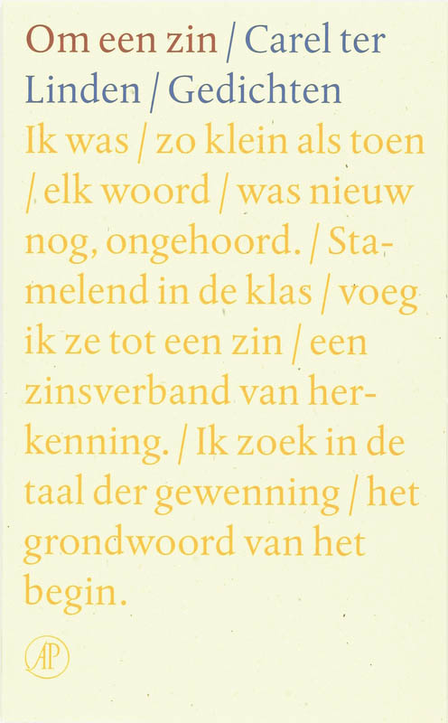Omslag van Om een zin