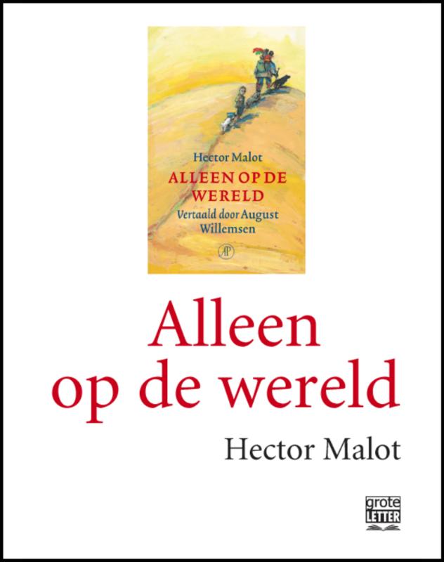 Omslag van Alleen op de wereld - grote letter