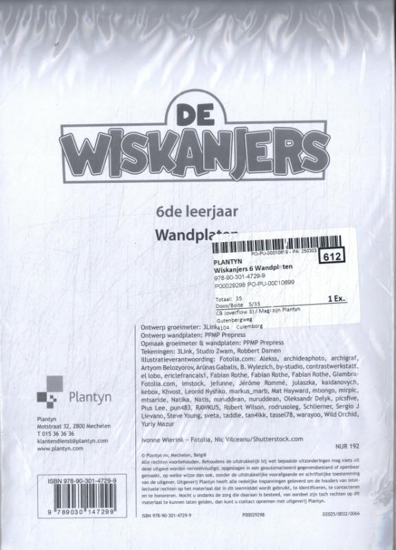 Omslag van De wiskanjers 6 wandplaten