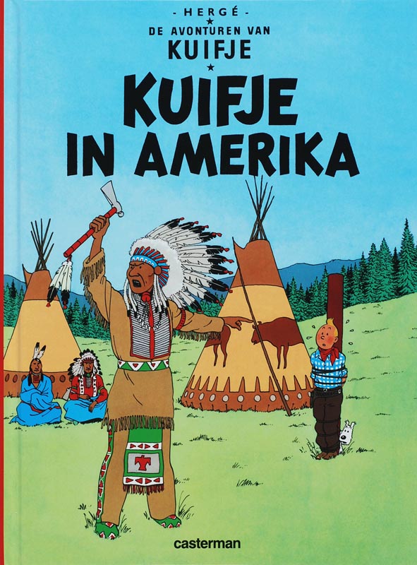 Omslag van Kuifje in Amerika a5 formaat