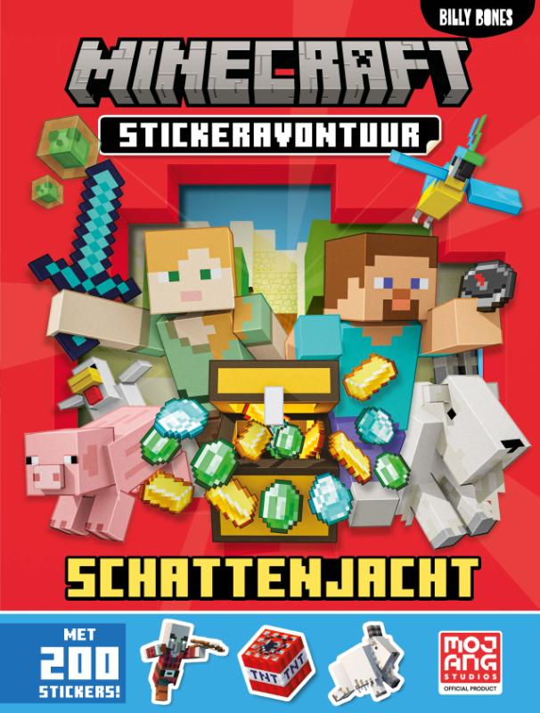 Omslag van Minecraft stickerboek - Op schattenjacht!