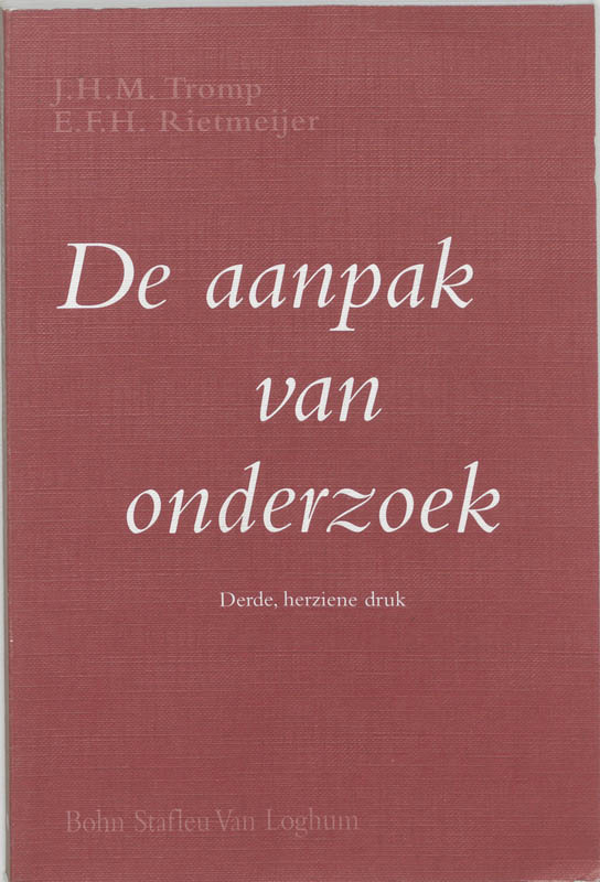 Omslag van De aanpak van onderzoek