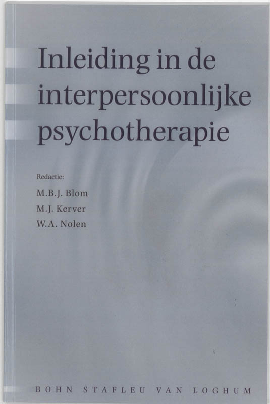 Omslag van Inleiding in de interpersoonlijke psychotherapie