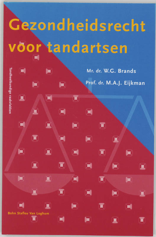 Omslag van Gezondheidsrecht voor tandartsen