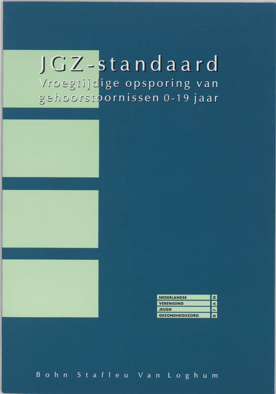 Omslag van JGZ-standaard vroegtijdige opsporing van gehoorstoornissen 0-19 jaar