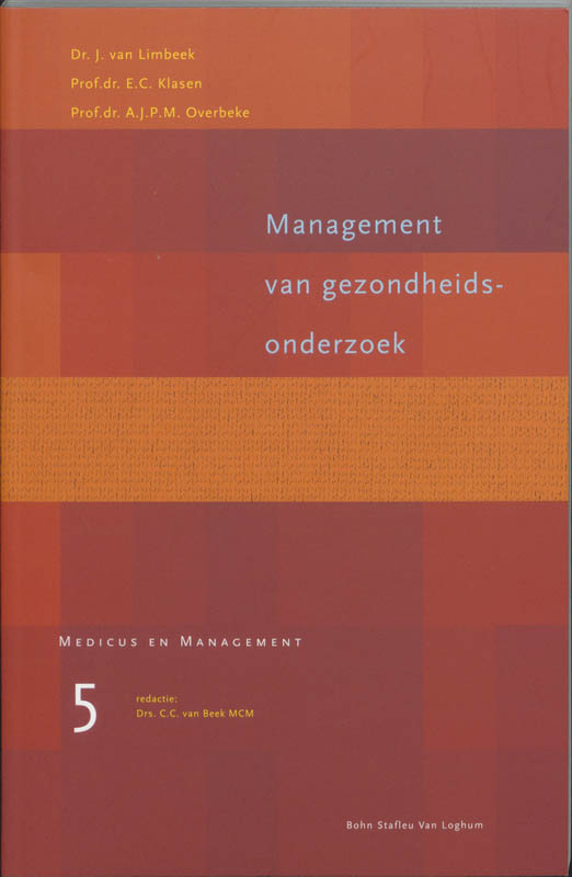 Omslag van Management van gezondheidsonderzoek