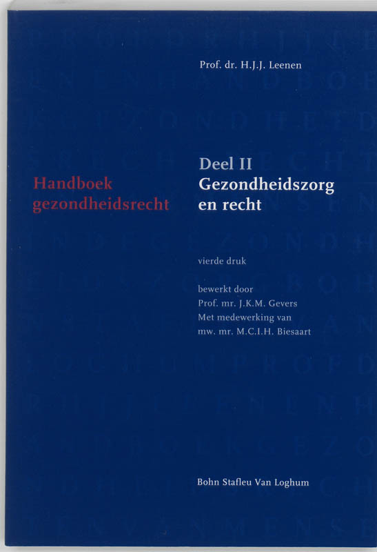 Omslag van II Gezondheidszorg en recht