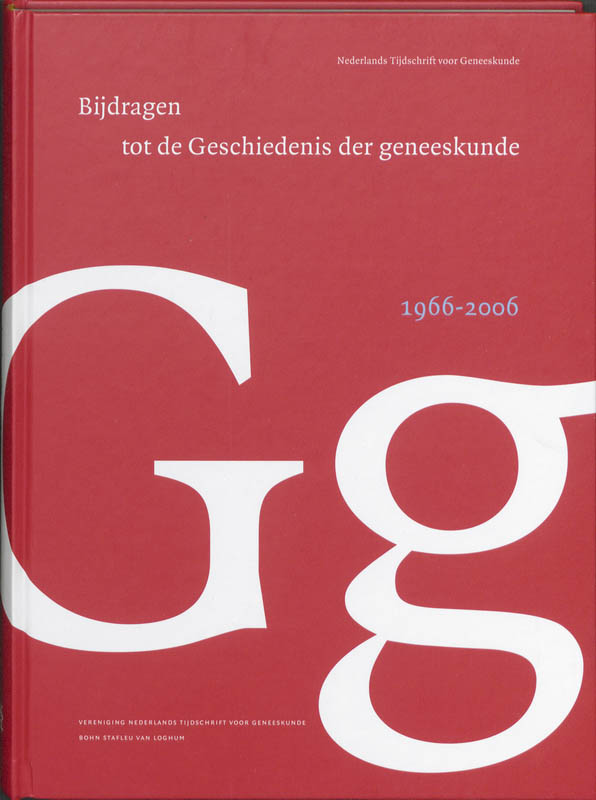 Omslag van Bijdragen tot de geschiedenis der geneeskunde 1966-2006