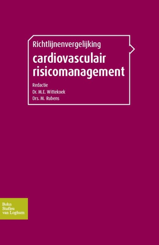 Omslag van Richtlijnenvergelijking cardiovasculair risicomanagement