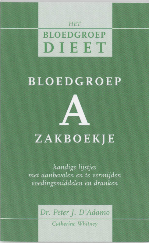 Omslag van Bloedgroep A zakboekje