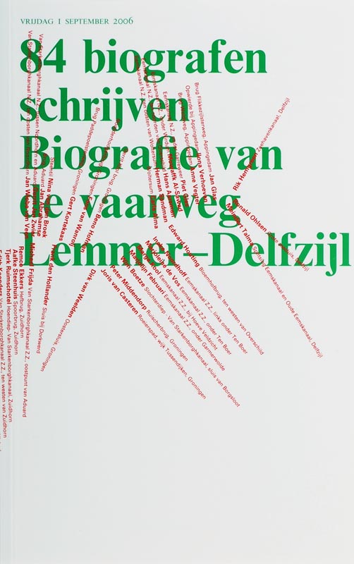Omslag van 84 biografen schrijven Biografie van de vaarweg Lemmer-Delfzijl