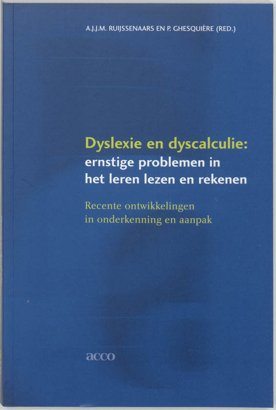 Omslag van Dyslexie en dyscalculie