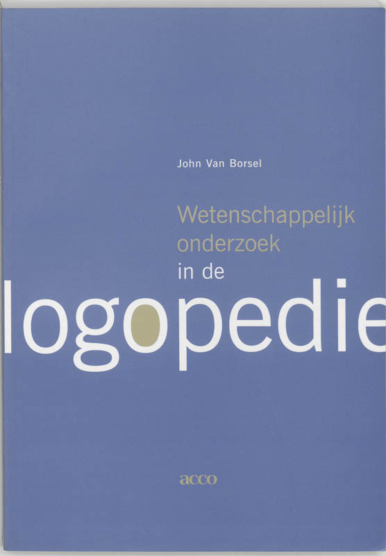 Omslag van Wetenschappelijk onderzoek in de logopedie