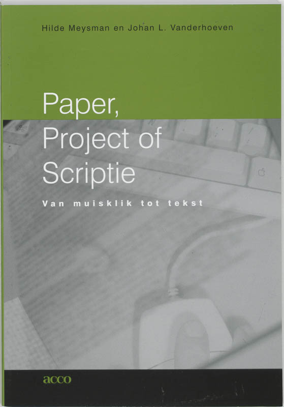 Omslag van Paper, project of scriptie