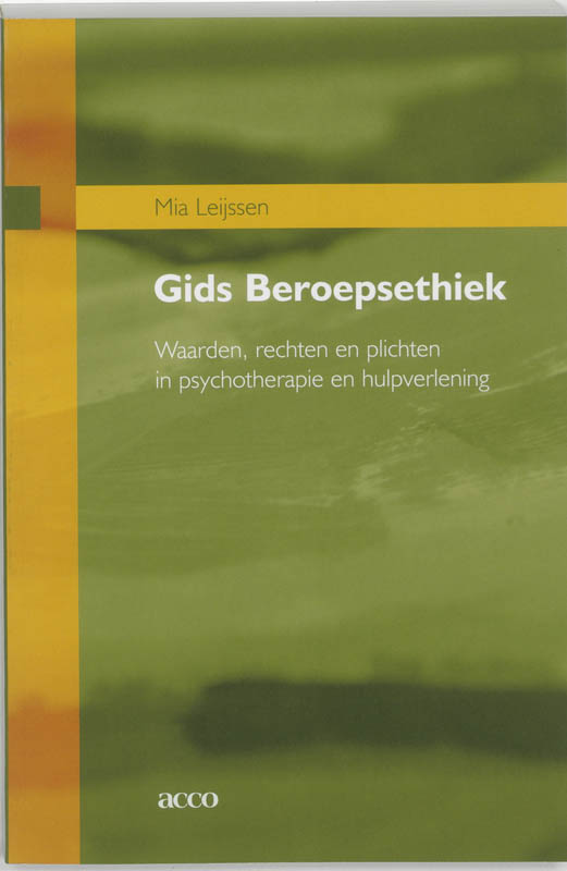 Omslag van Gids Beroepsethiek. Waarden, rechten en plichten in psychotherapie en hulpverlening