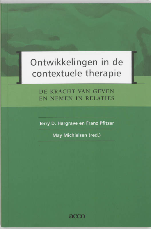 Omslag van Ontwikkelingen in de contextuele therapie