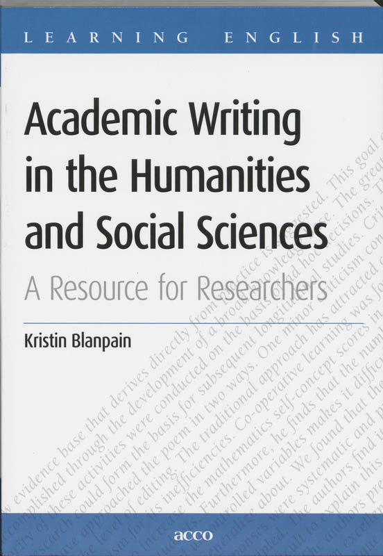 Omslag van Academic Writing in the Humanities and Social Sciences
