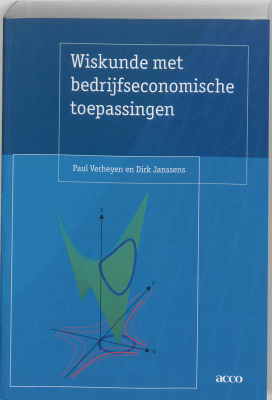Omslag van Wiskunde met bedrijfseconomische toepassingen