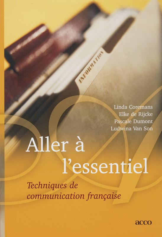 Omslag van Aller a l'essentiel